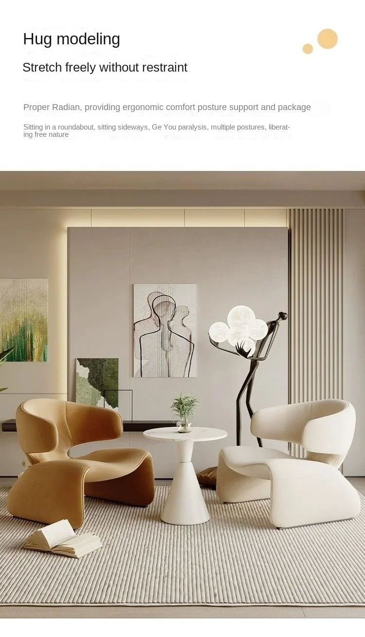 Creative Single Sofa Designer Single Chair Negotiation Table And Chairs Leisure Sofa Rest Area Hotel Sofa Chairs