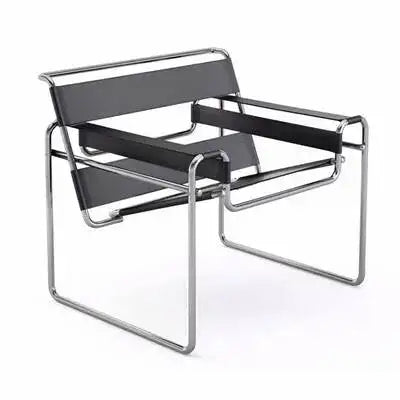 Vasily Chair Designer Celebrity Reclining Chair Medieval Leisure Sofa Stainless Steel Saddle Leather Living Room Chair