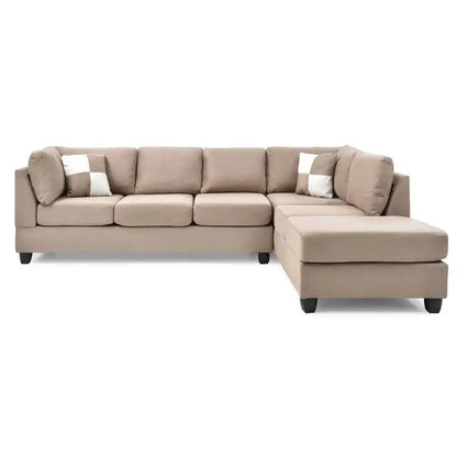 Mocha Sectional Sofa (3 Boxes) - Stylish and Comfortable Living Room Furniture