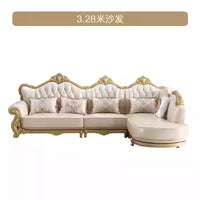 Furniture for small-sized apartments Style, Solid Wood Carved Floral Design, Spacious Deep Seating for Living Room