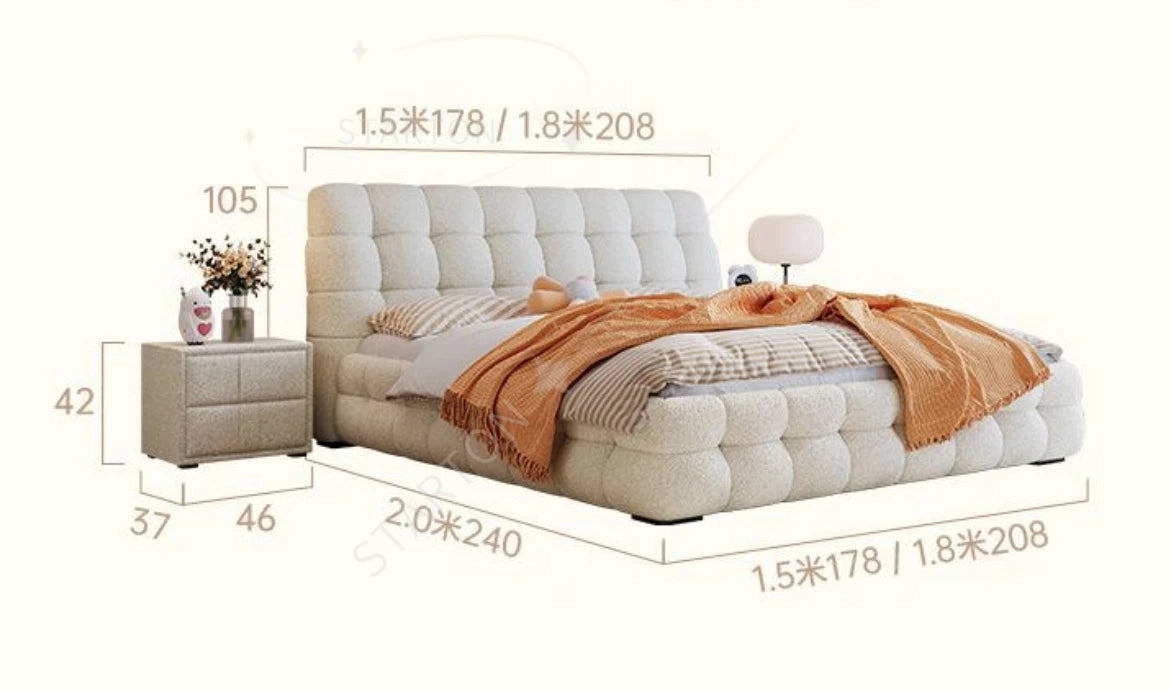 Luxury Modern Bedroom Furniture Storage Multifunctional Leather Fabric king Size Wood Beds