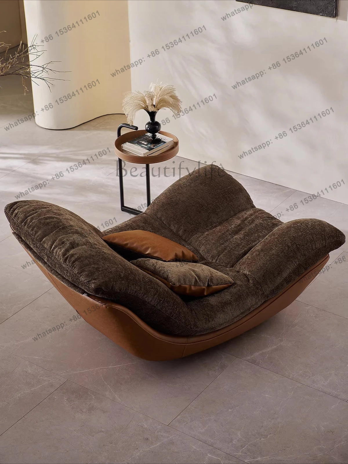 Italian light luxury designer creates reclining chair Italian modern simple living room leisure chair