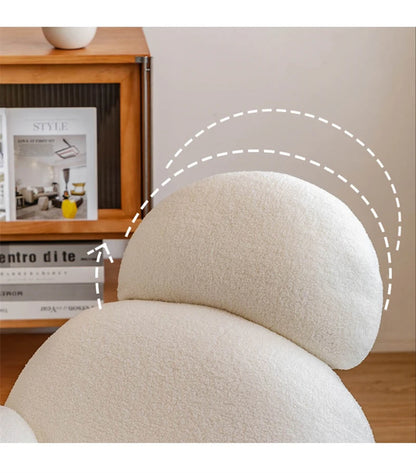 Big white Internet celebrity rocking chair lazy sofa single rocking cream living room lazy chair simple balcony bedroom