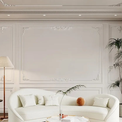 Canapé incurvé de forme spéciale crème vent, célébrité d'internet, magasin de vêtements irrégulier pour femmes, salon de beauté, zone de repos, canapé de réception