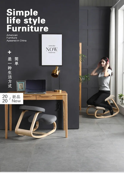 Corrective Kneeling Chair Posture Correction Learning Chair To Correct Sitting Posture Computer Chair Solid Wood Rocking
