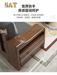 -Living Room Sofas Wood Adults Reading Handrail Family Couchs Theater Luxury Banquet Canape Salon Furnitures