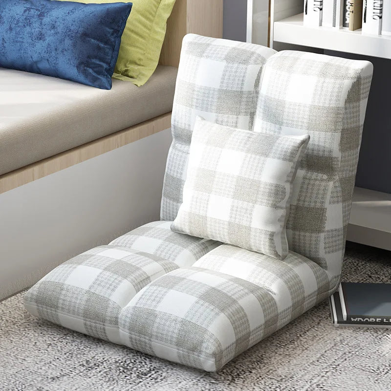 Lazy sofa single tatami bedroom balcony dormitory small sofa bed back chair folding cute floor chair