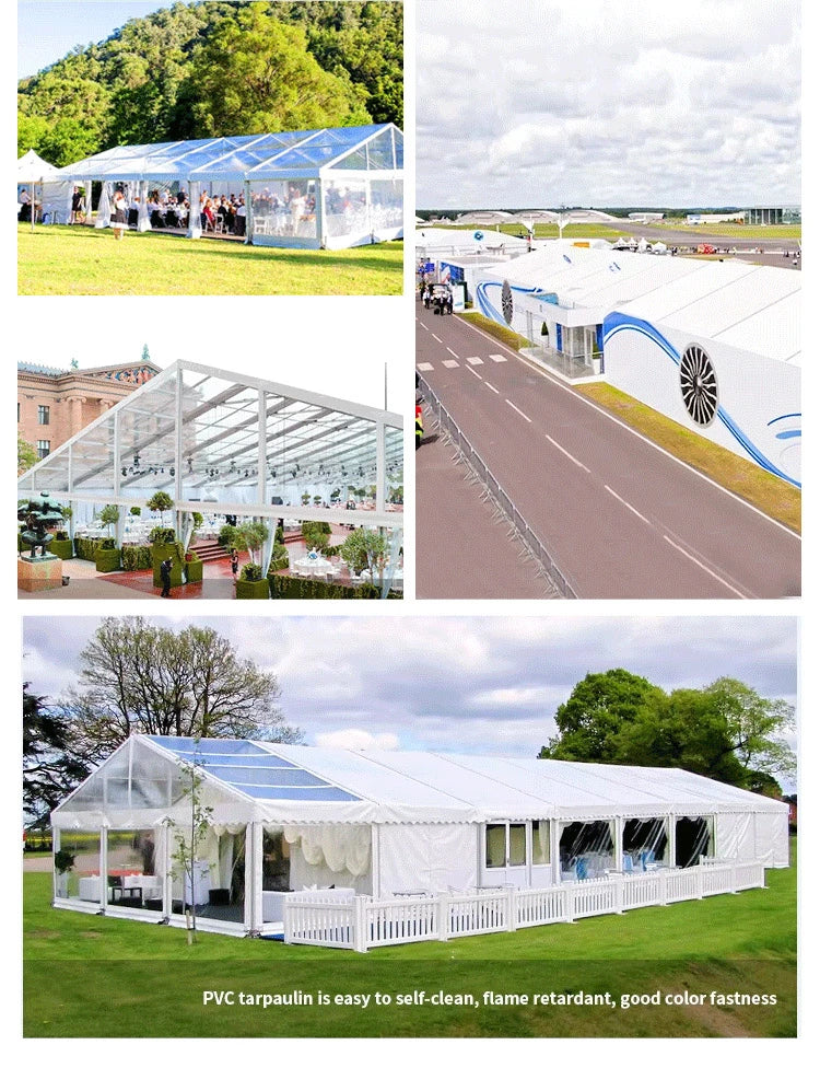 Customizable Aluminum Frame A‑Shape Tent Windproof Sun‑Shade Outdoor Shelter For Wedding Party Garden And Patio Activities