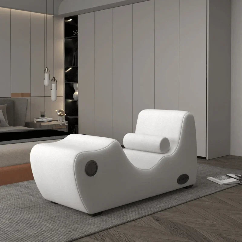 Balcony bedroom single lazy special-shaped sofa multifunctional bedside table hotel homestay lounge chair chaise longue