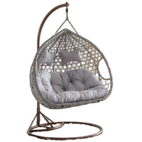 Egg Outdoor Rattan Swing Pod Garden Double Seater Patio Price Round Basket Indoor Hot Sell Wicker Shaped Swinging Hanging Chair