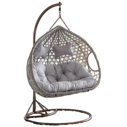 Egg Outdoor Rattan Swing Pod Garden Double Seater Patio Price Round Basket Indoor Hot Sell Wicker Shaped Swinging Hanging Chair