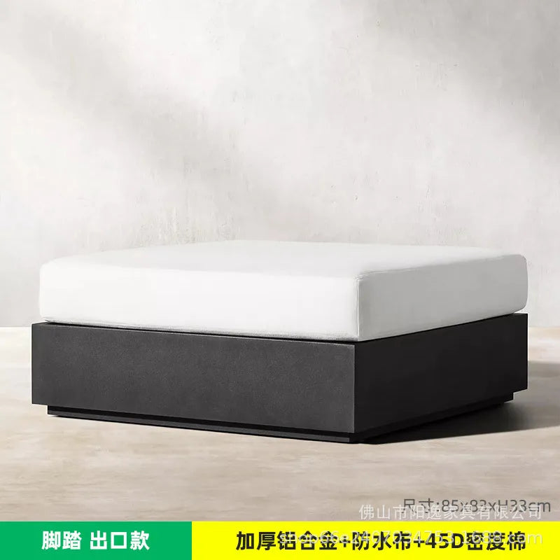 Outdoor high-end sofa villa garden courtyard hotel swimming pool leisure outdoor waterproof and sunscreen aluminum  combination