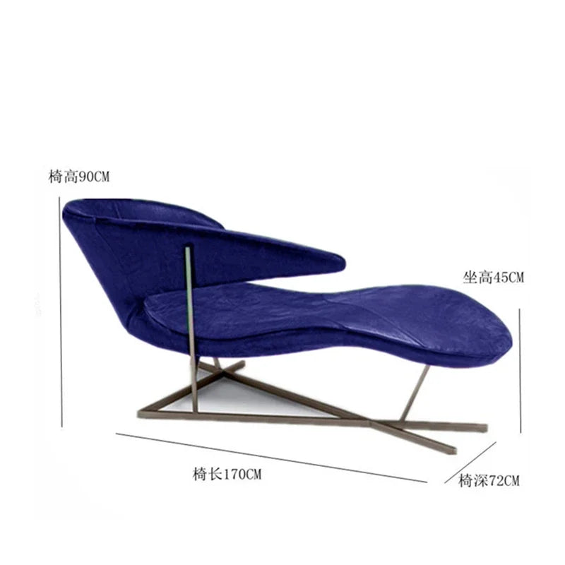 Manta FRP Leisure Batwing Shape Recliner Light Luxury Creative Strange Shape Chaise Longue