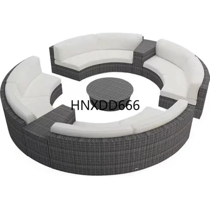 Outdoor sofa combination balcony courtyard rattan furniture