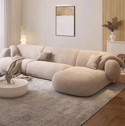 New Style Sofa Modern Simple Nordic Fabric Corner Small Apartment Living Room French Sofa