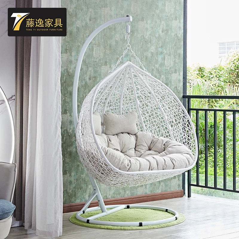 Hanging basket Rattan chair Internet celebrity hammock Indoor household Double rocking chair Balcony Chlorophytum