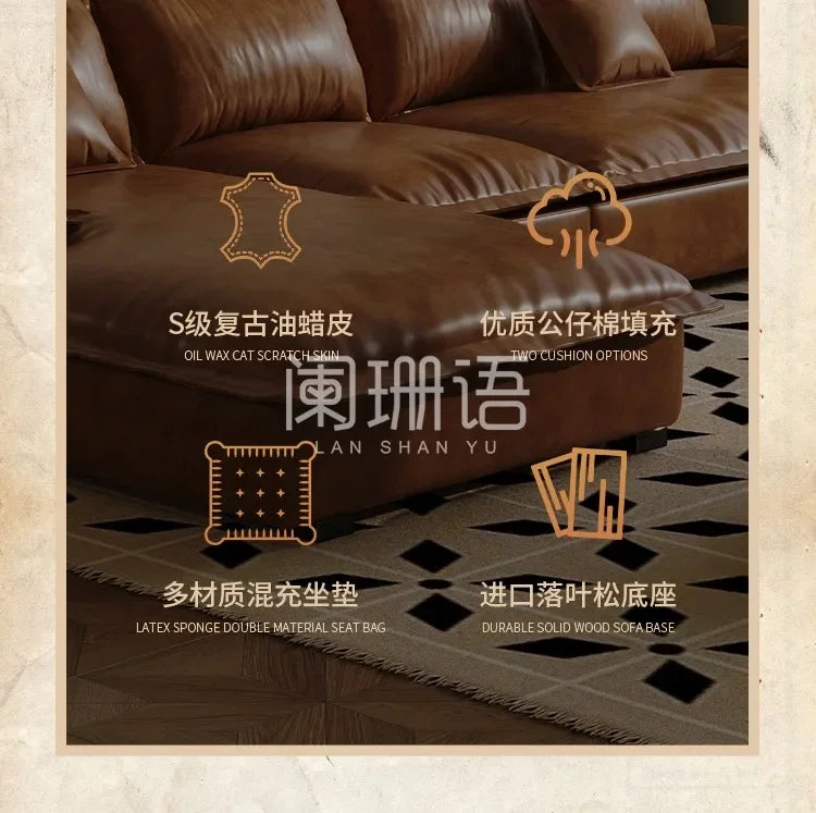 Lazy Leather Living Room Sofas Love Seat Nordic Minimalist Sectional Sofas Modern Relaxing Filling Sillon Cama Home Furniture
