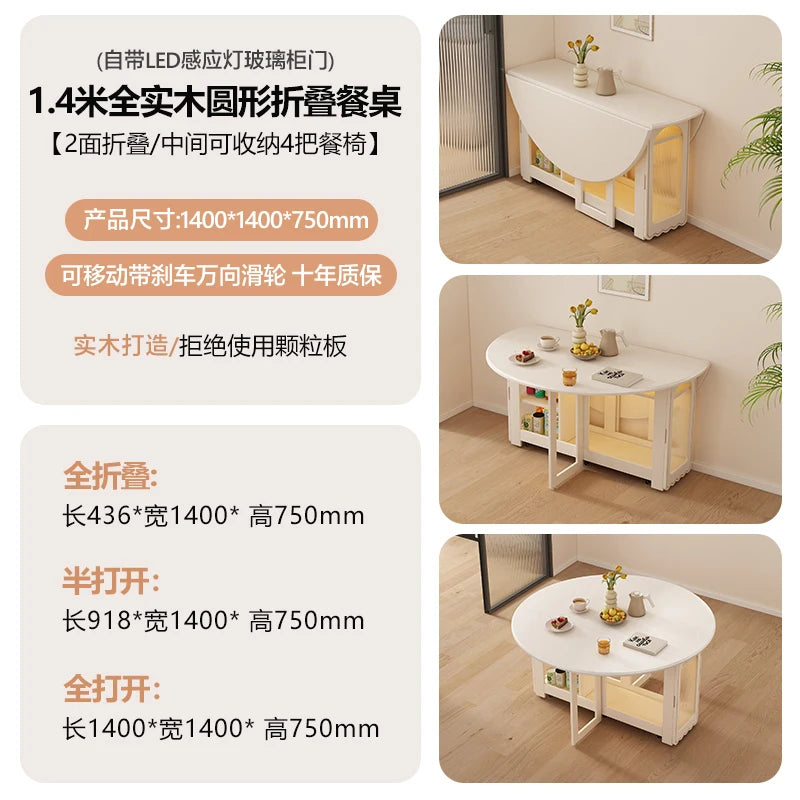 Waterproof Chair Dining Table Breakfast Modern Chair Side Dining Table Space Savers Round Set Sala Da Pranzo Home Furnitures