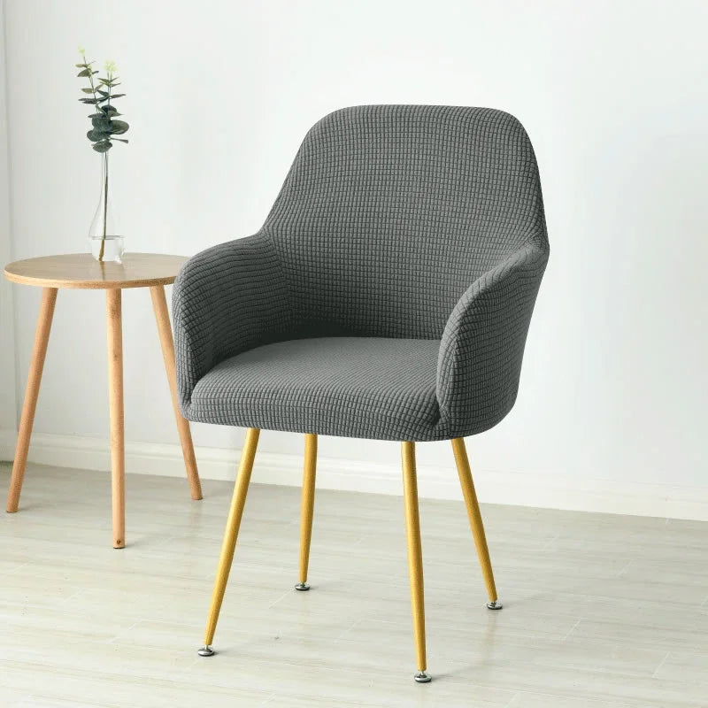 Elastic Polar Fleece High Arm Chair Covers Dining Adjustable Armchair Cover Hotel Bar Seat Slipcover Home Wedding Decoration
