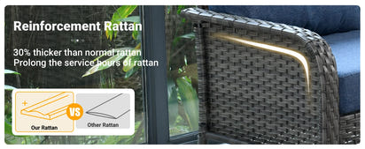 4 Pieces Patio Furniture Set with 30