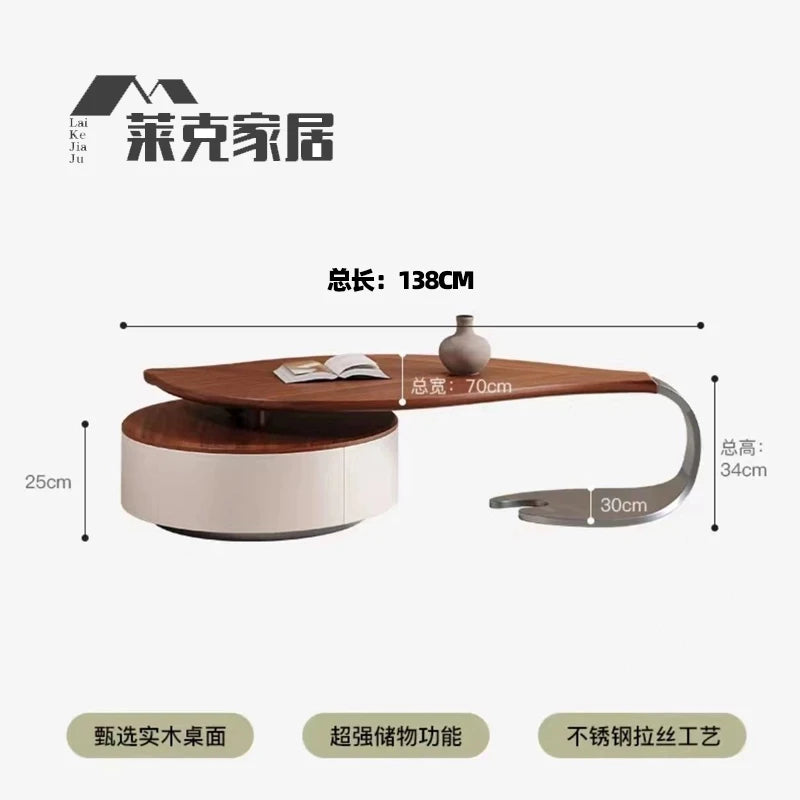 Nordic Style Modern Coffee Table Unique Design Glam Luxury Coffee Table Living Room Hidden Storage Table De Salon Home Furniture