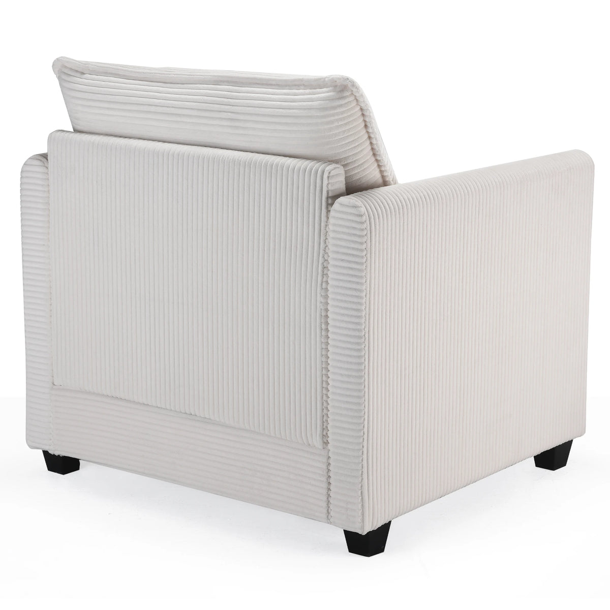 Corduroy Armchair with Ottoman Set, Accent Chair & Footstool, High-Quality Foam, Easy 15-Min Assembly, for Living Room, Bedroom