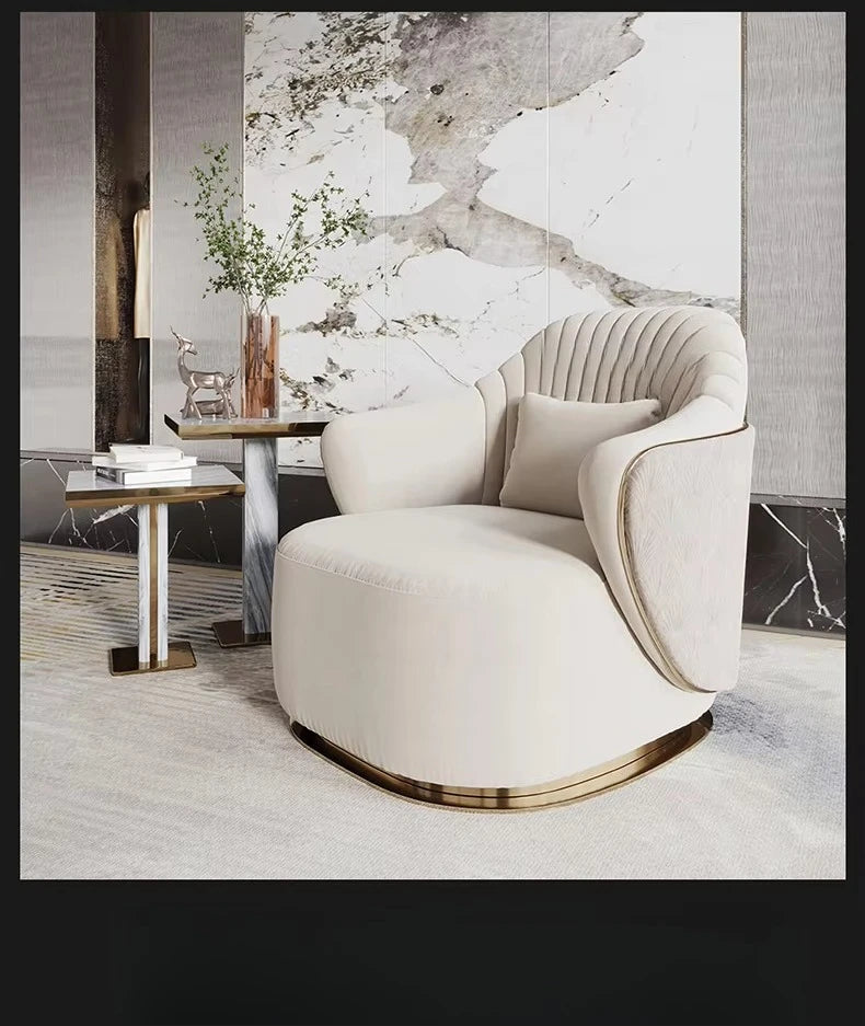 # Italian Style Light Luxury Fabric Lounge Chair Modern Furniture