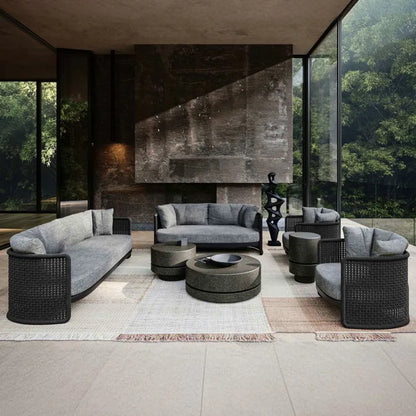 Outdoor Garden Hotel Villa Patio Simple Teak Sofa Set Furniture