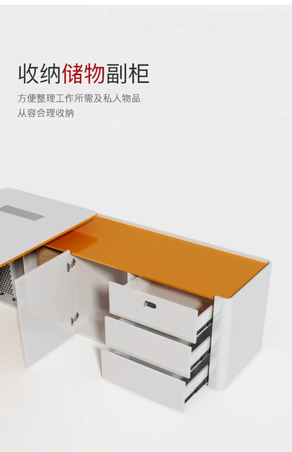 Big Wooden Executive Office Desk White Storage Standing Cheap Executive Office Desk Luxury Corner Tisch Small Spaces Furniture