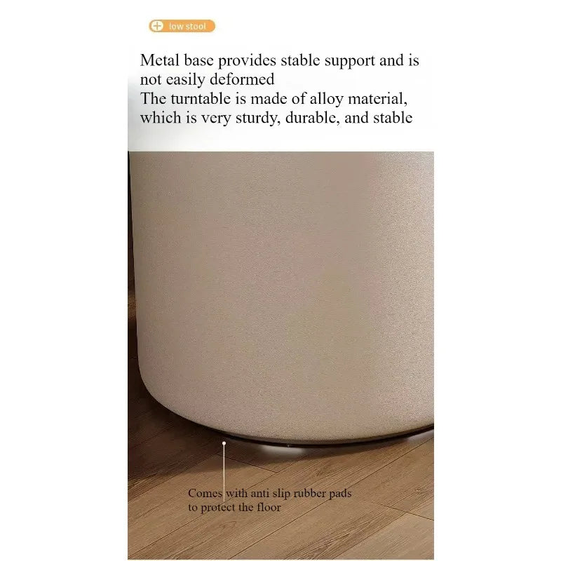 Light luxury Nordic makeup chair bedroom dresser fairy stool high backrest Internet celebrity simple home manicure round stool