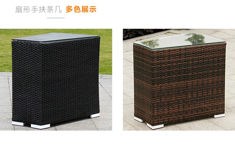 Outdoor round rattan sofa combination curved living room sofa