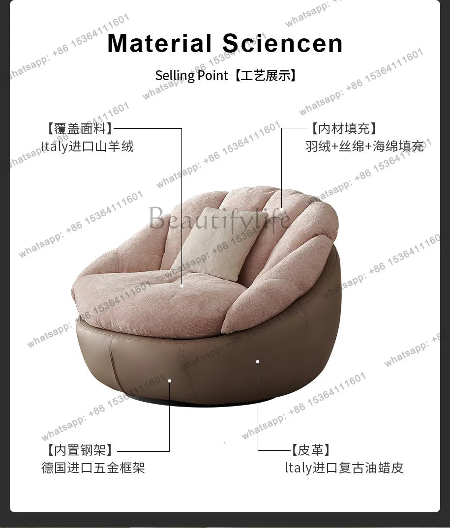 yj57 Sofa chair modern simple living room balcony household lazy leisure chair spot light luxury