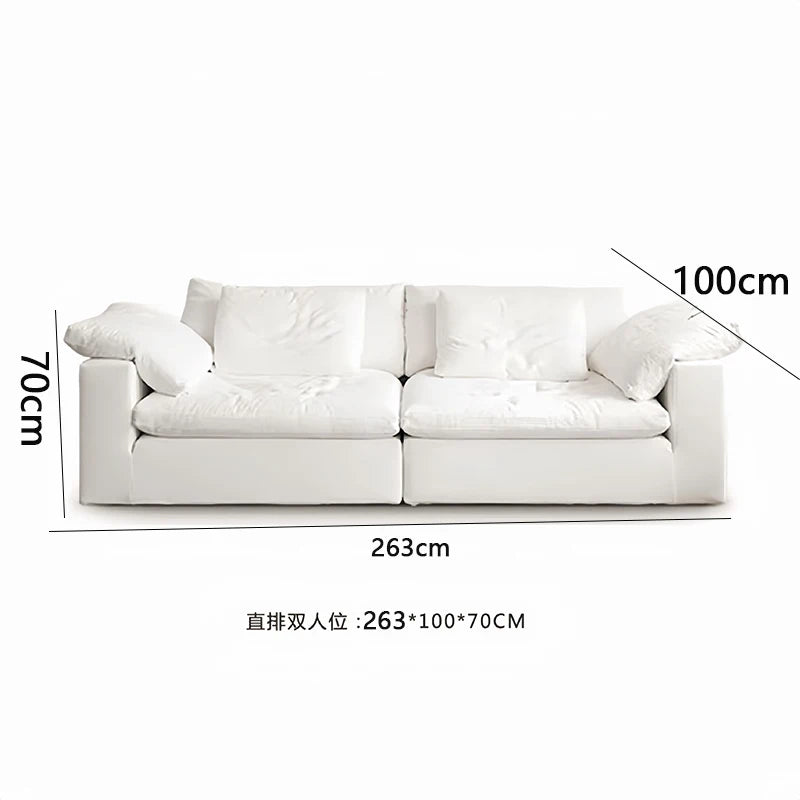 Vacuum compression cloud sofa lazy chenille fabric small apartment living room free combination module sofa furniture