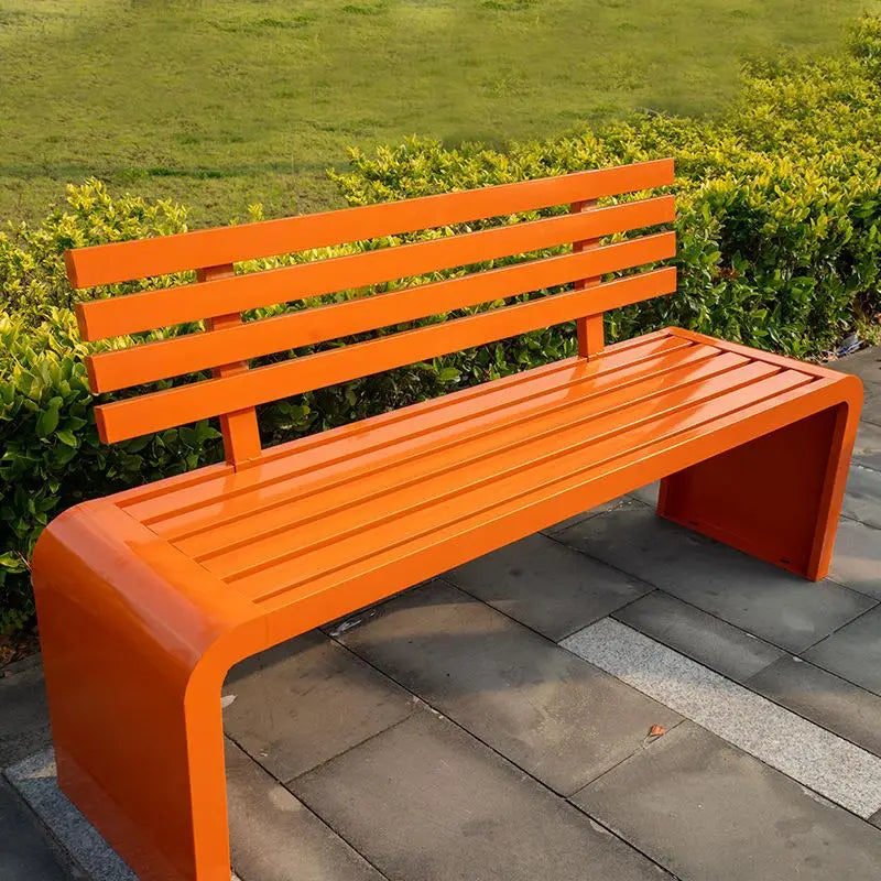 Outdoor Waterproof Sales Park New Hotel Patio 2022 Design Wholesale Steel Wooden Garden Bench