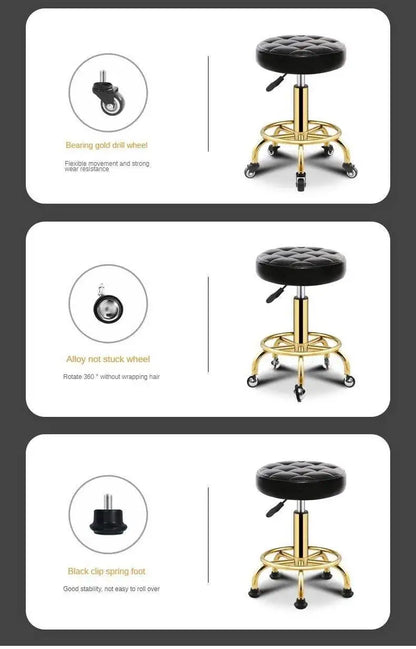 Salon Metal Modern Salon Rotating Office Creative Chairs Barber Luxury Chair Beauty Movable Backrest for Chair for Hair Salon