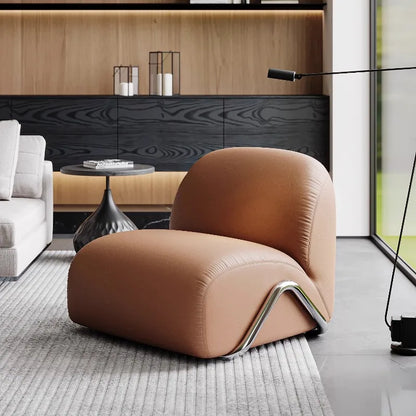 Tumbonas Lounge Living Room Chairs Sofa Lazy Reading Leather Living Room Chairs Individual Throne Sillones Library Furniture