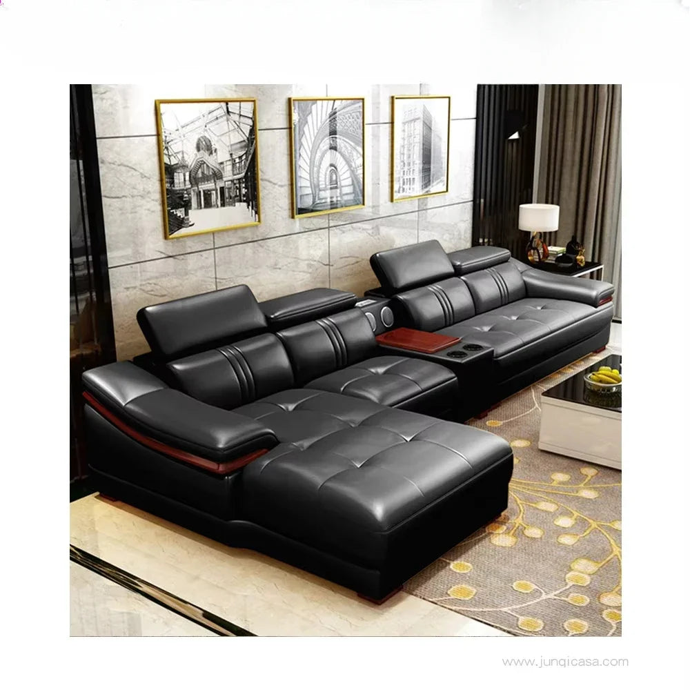 -High Quality Multi-functional Leather Sofa Modern Living Room Couch Sofa Set Furniture