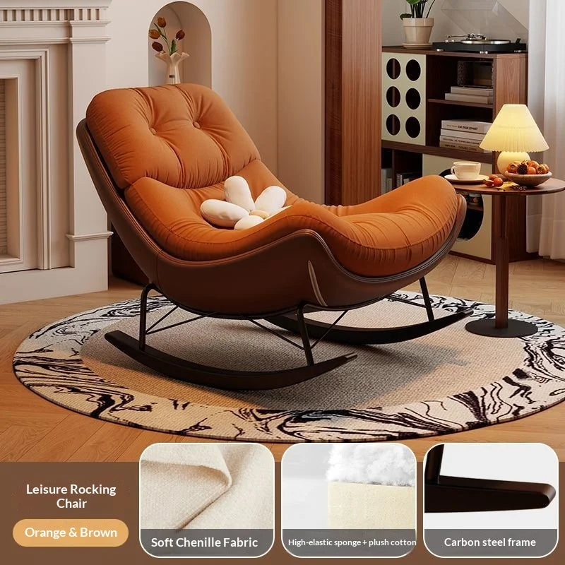 Rocking Recliner Chair Adult Lazy Lounge Chair Relaxing Armchair Luxury Designer Balcony Living Room Zero Gravity Chair Home Use