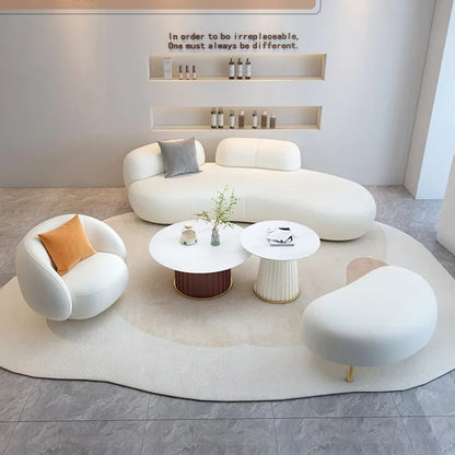 Premium flooring, living room sofa, Nordic velvet, Italian minimalism, lounge sofa, curved fabric, wooden sofa