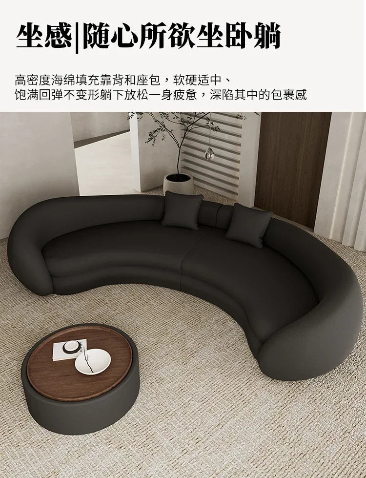 N178 G Italian light luxury semi-circular curved sofa special-shaped senior designer beauty salon hotel lobby lounge area recept