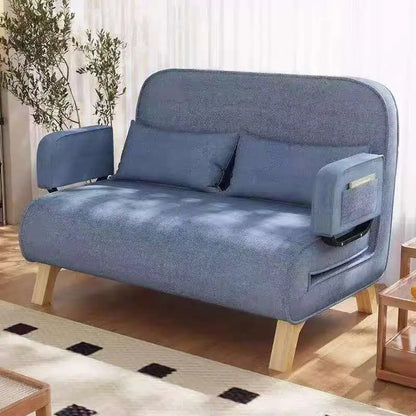 Dual-use, living room, small apartment, single, double, multi-person, solid wood legs, sofa, lazy, foldable, multi-functional