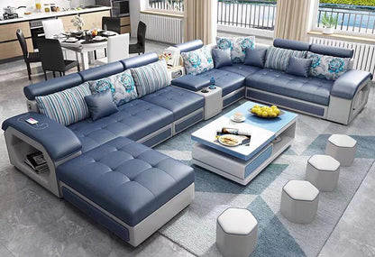 Nordic Italy Leather Lounge Genuine Leather Sectional Big Sofa l Shape Living Room Sofas Leather Luxury Corner Furniture