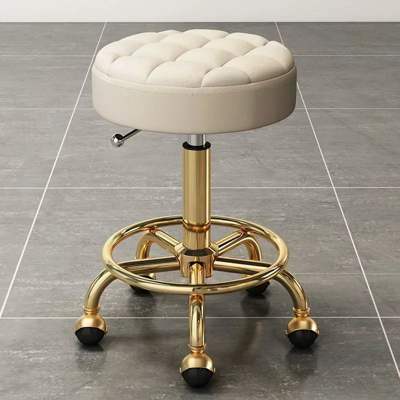 Rolling Hydraulic Chair Beauty Salon Stool Hairdressing Wheeled Beauty Tattoo Chairs Swivel Sedia Commercial Furniture