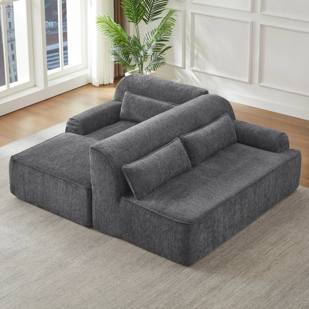 L-shaped luxury cross-section oversized sofa, simple design, living room apartment reception comfortable sofa