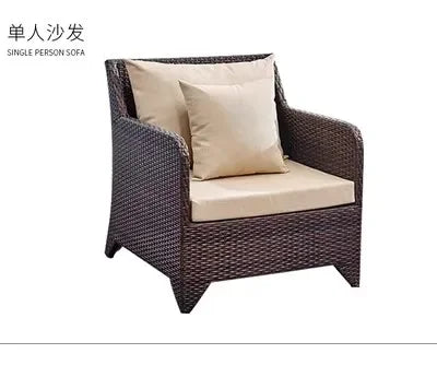 Balcony outdoor combination Living room courtyard hand-woven rattan sofa Rattan chair simple leisure furniture Economically
