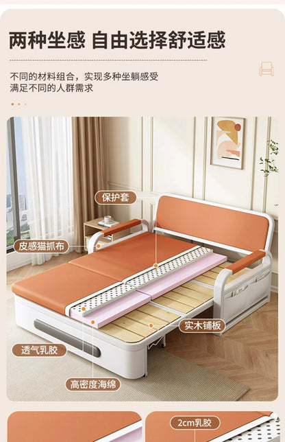 Sofa bed folding dual-purpose small apartment 2024 Internet celebrity new living room 1.2 multi-function single and double retra