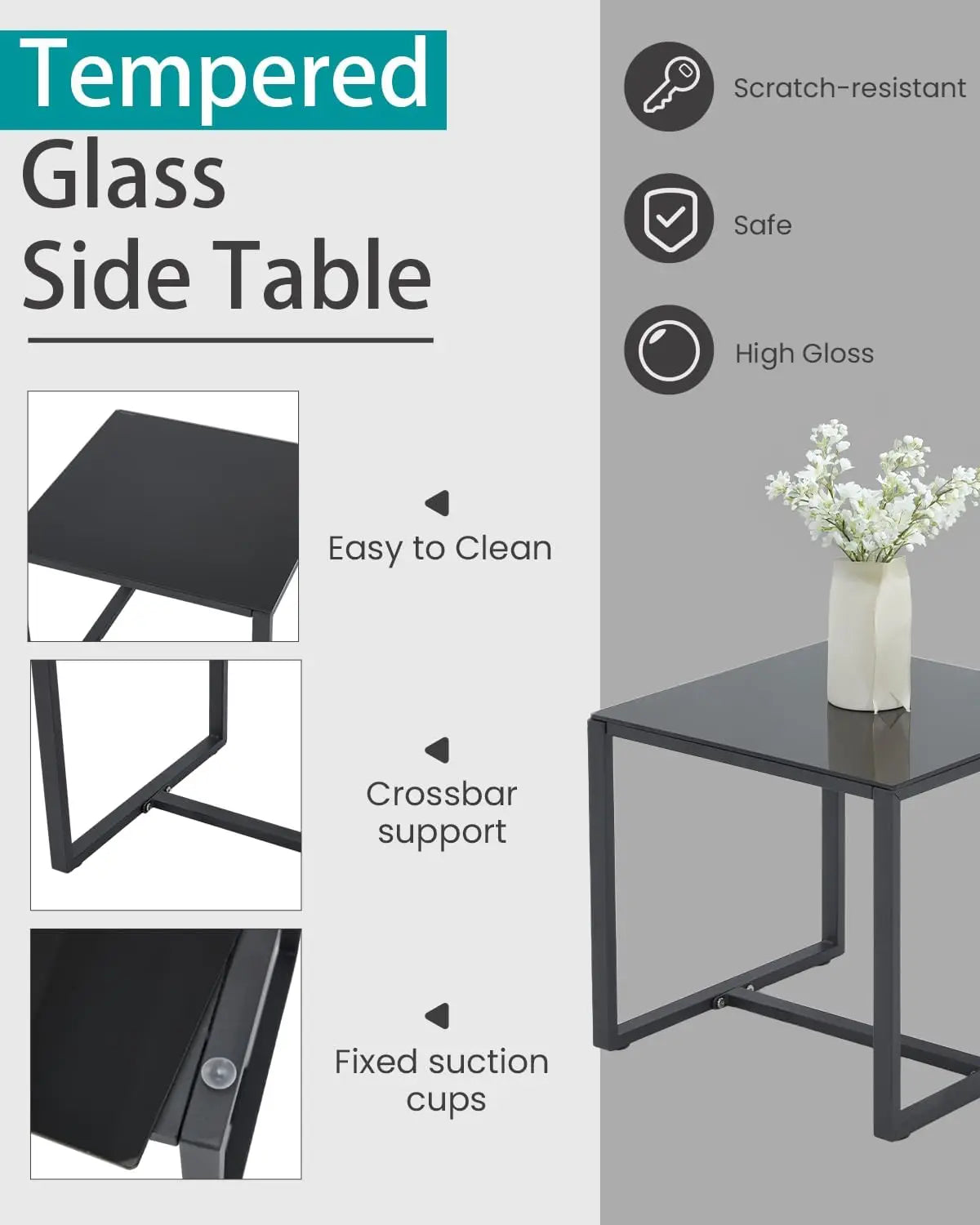 Patio Furniture Set, Outdoor Rattan Bistro Set with Coffee Table, Durable Steel Frame with Strapped Cushions for Garden, Balcony