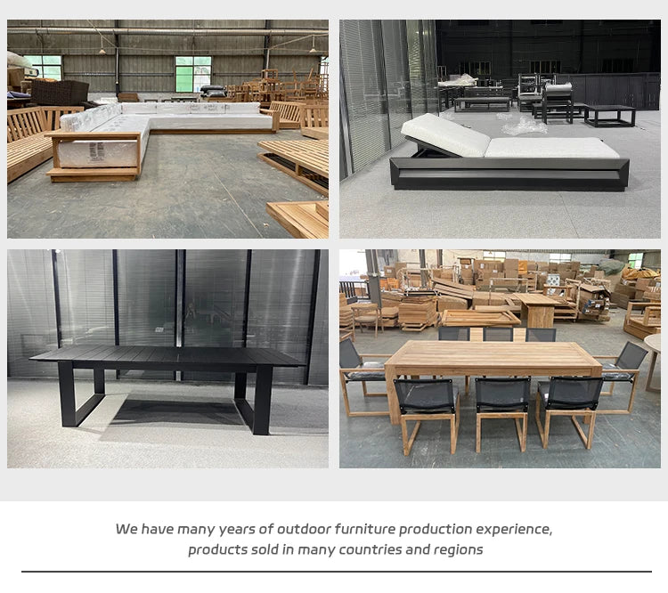 Modern Outdoor Garden Sofa Set Teak Furniture Modern Style Hotel Courtyard Furniture