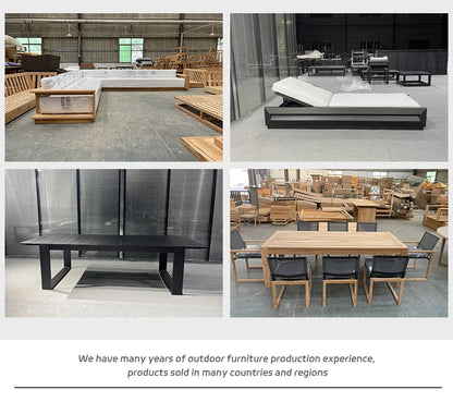 Modern Outdoor Garden Sofa Set Teak Furniture Modern Style Hotel Courtyard Furniture
