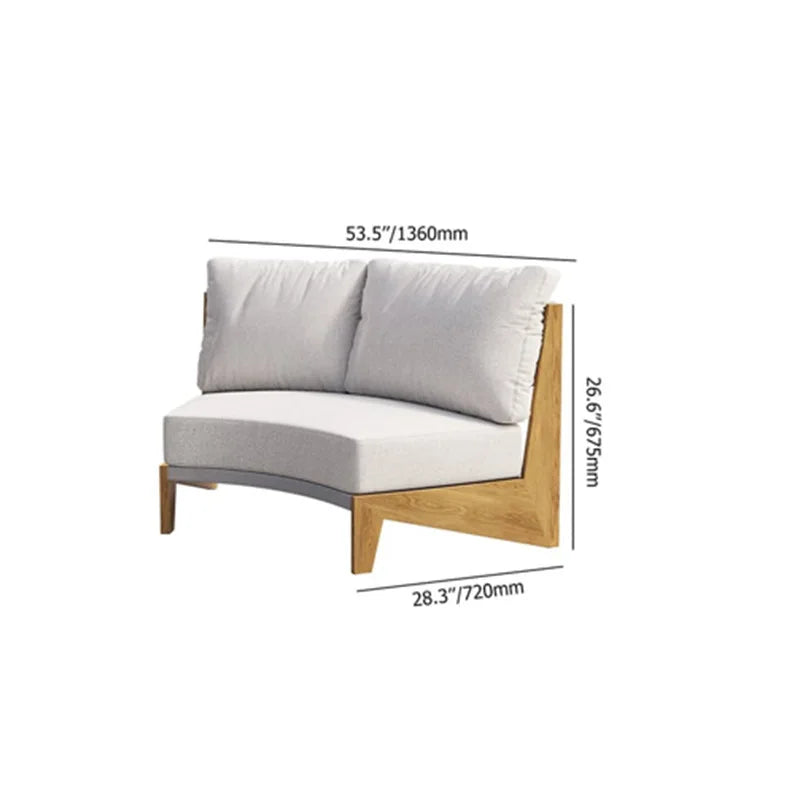 Outdoor garden balcony teak sofa outdoor leisure villa garden courtyard waterproof sunscreen solid wood furniture combination